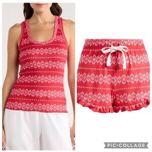 PJ Salvage Holidays Fairisle Print Pajama Set Medium